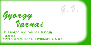 gyorgy varnai business card